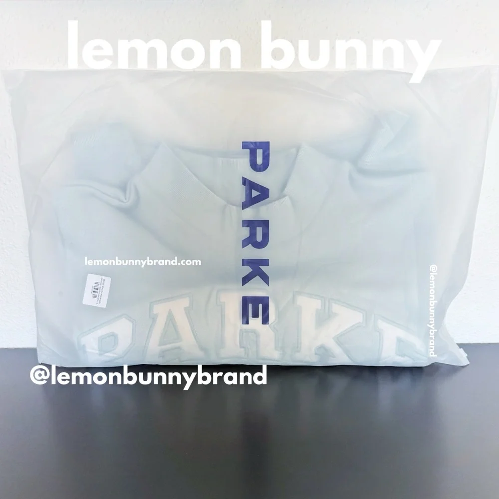 PARKE Heritage Bridal Varsity Mockneck Something Blue + White Size L/XL New NWT - Picture 6 of 14